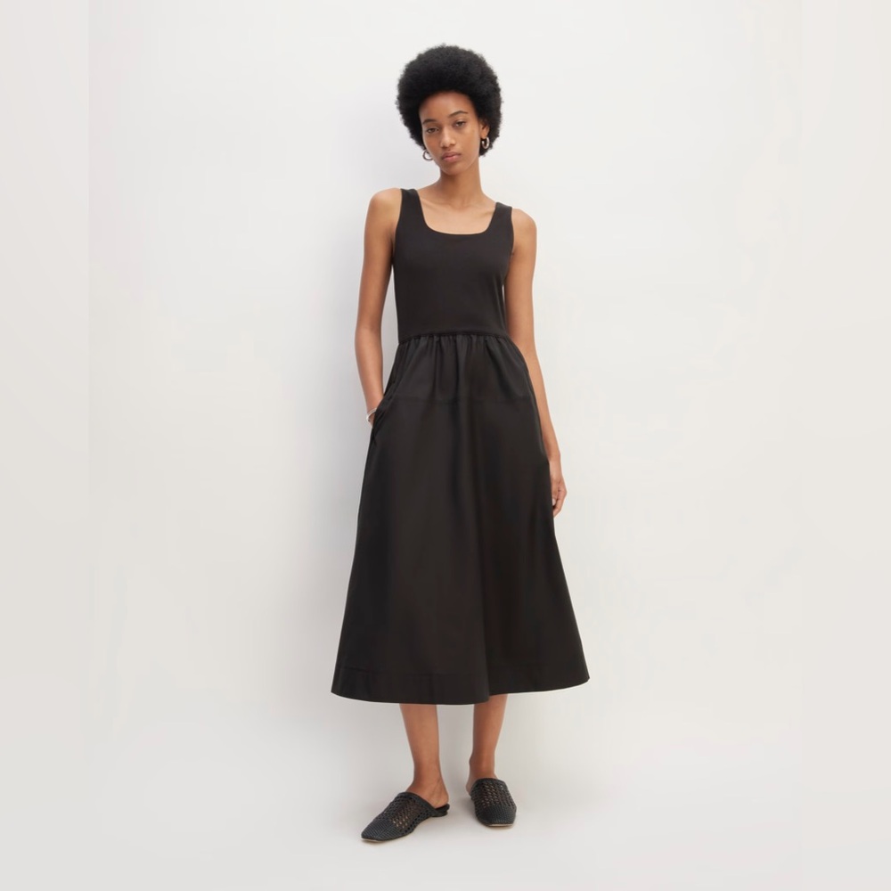 Everlane The Supima Jersey Riviera Dress Black Sz XL‎